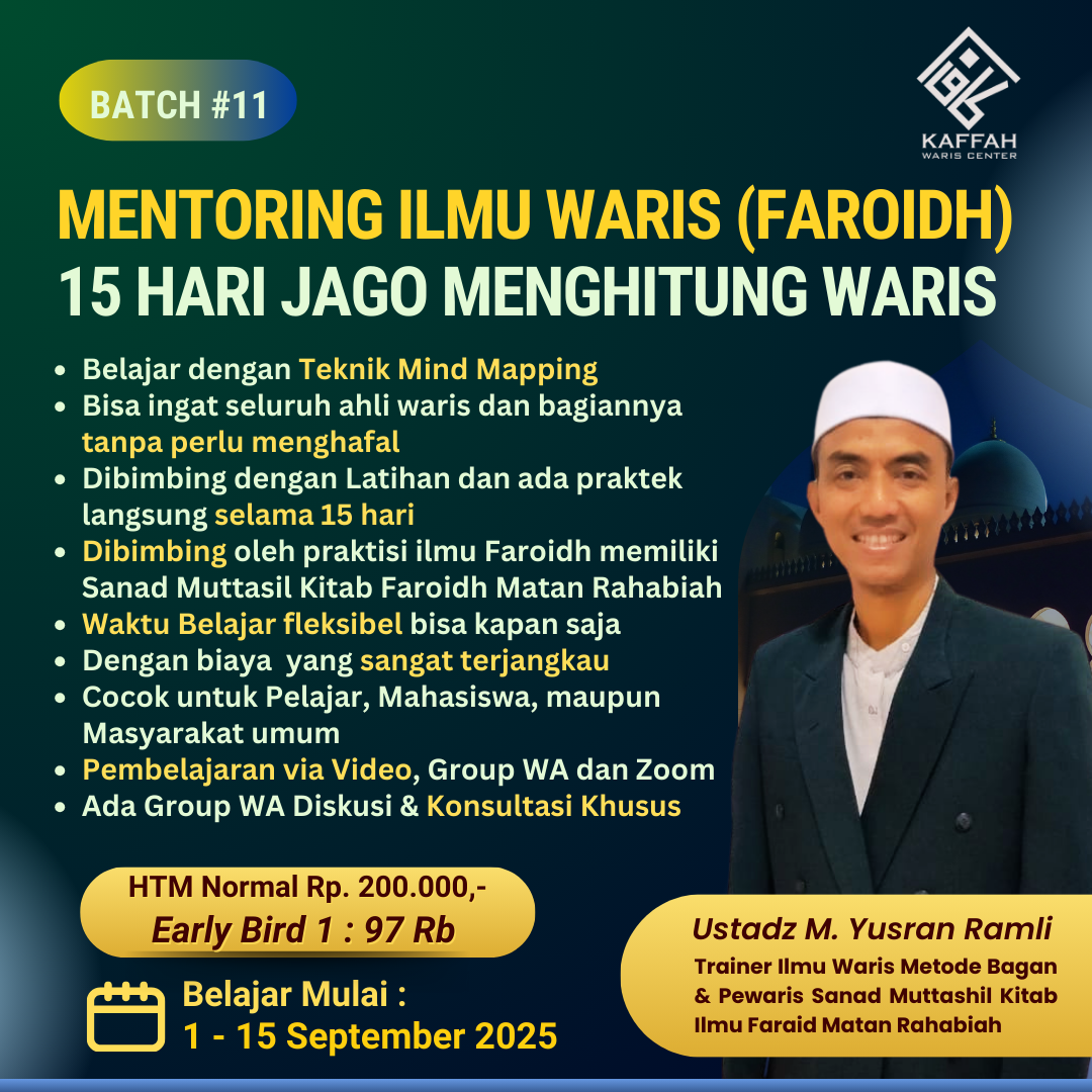 Mentoring Ilmu Waris September 2025